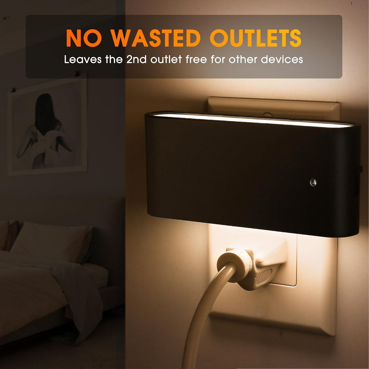 Briignite Night Lights Plug into Wall, 2 Pack, LED Night Light with Dusk to Dawn Light Sensor