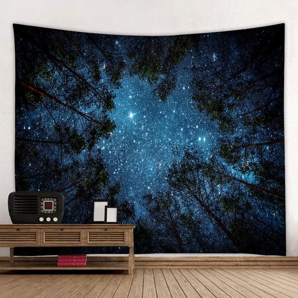 Llamazing Forest Landscape Tapestry for Living Room & Bedroom - Magic Tapestry Curtain (Looking Up