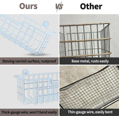 Spice Rack, 4-Pack Seasoning Organizer Wall Mount for Kitchen Storage Organization, Metal Spice