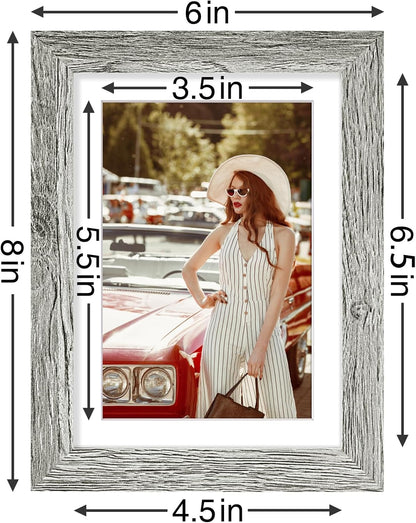 Vittanly 5x7 Picture Frames Set of 9, Shatter Resistant Plexiglass, Display 4x6 Pictures with Mat