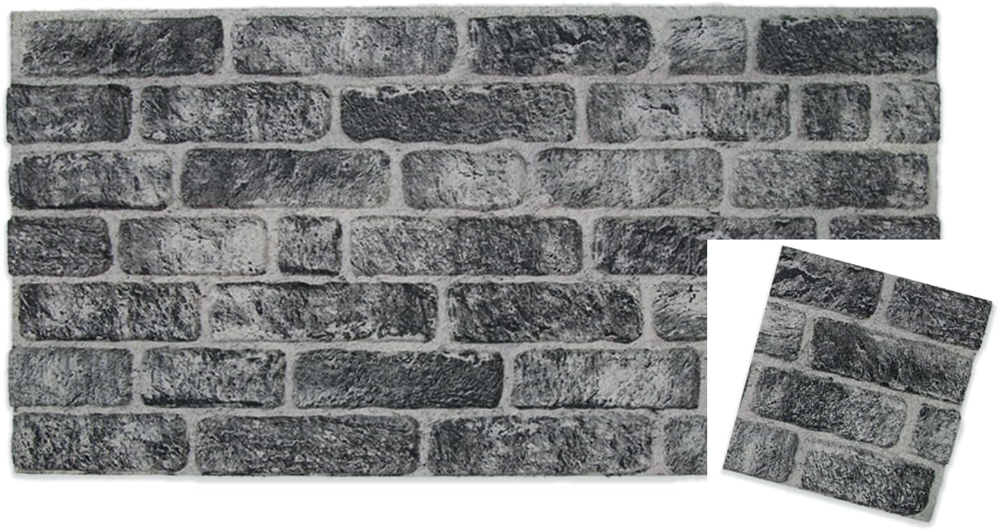 IZODEKOR 3D Wall Panels Brick Effect - Cladding, Stone Look, Styrofoam Facing for Living Room