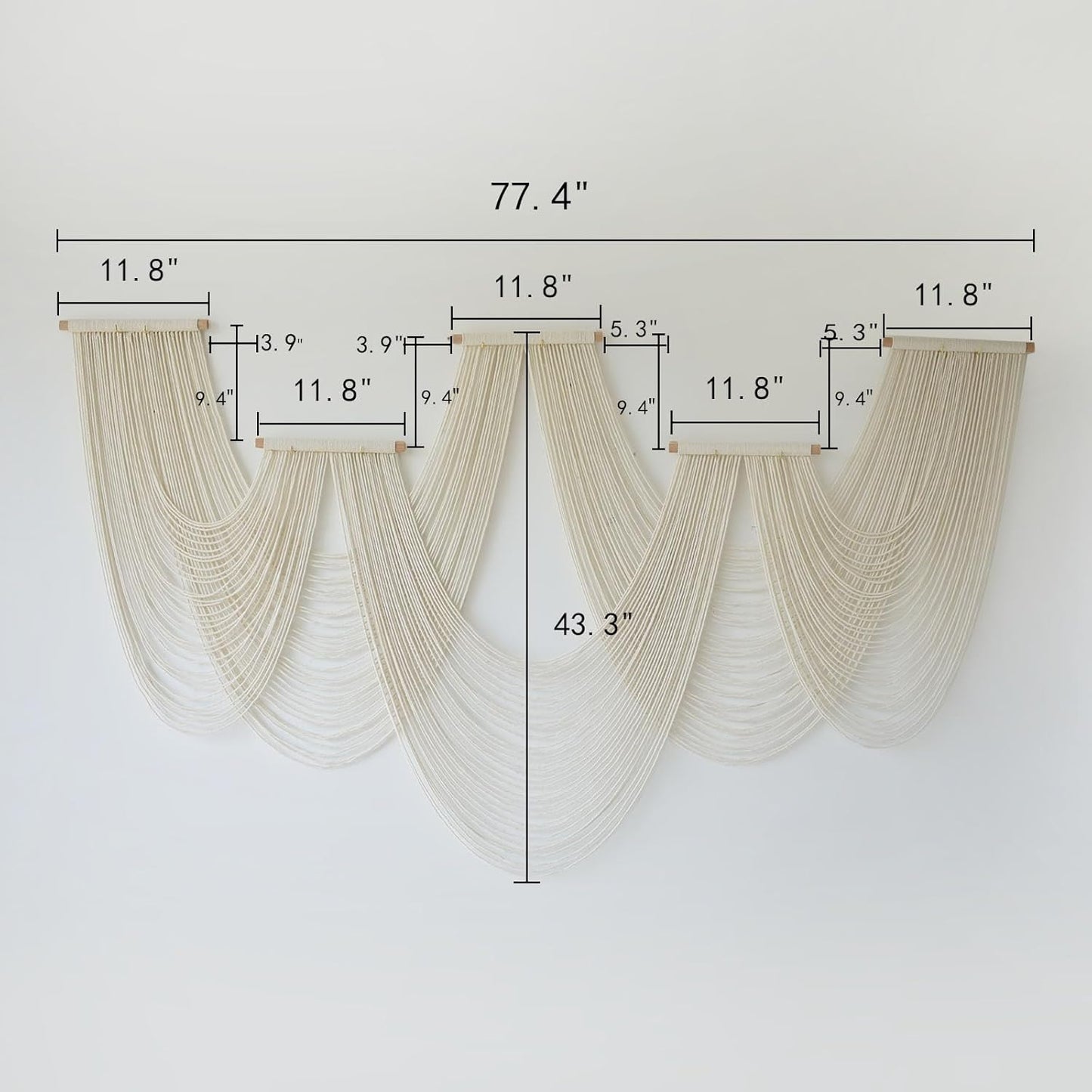 IOWER Macrame Wall Hanging Large Wall Home Decor Modern Fiber Wall Art Geometric Decoration