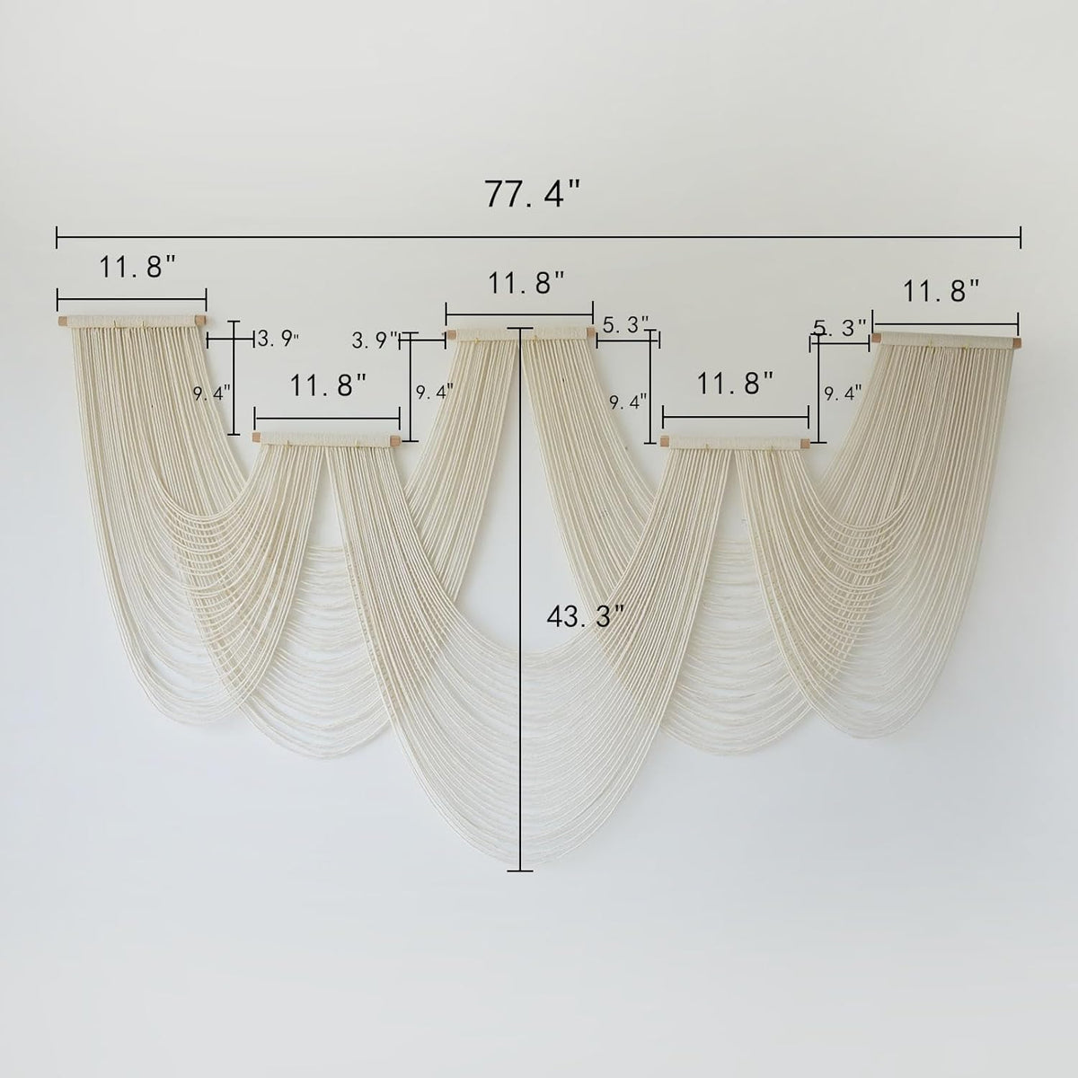 IOWER Macrame Wall Hanging Large Wall Home Decor Modern Fiber Wall Art Geometric Decoration