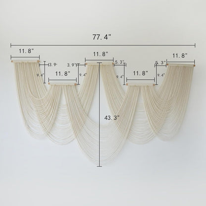 IOWER Macrame Wall Hanging Large Wall Home Decor Modern Fiber Wall Art Geometric Decoration