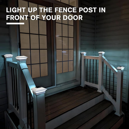 VOLISUN Solar Post Cap Light Outdoor,Solar Fence - Post Lights Waterproof for 4x4/5x5/6x6