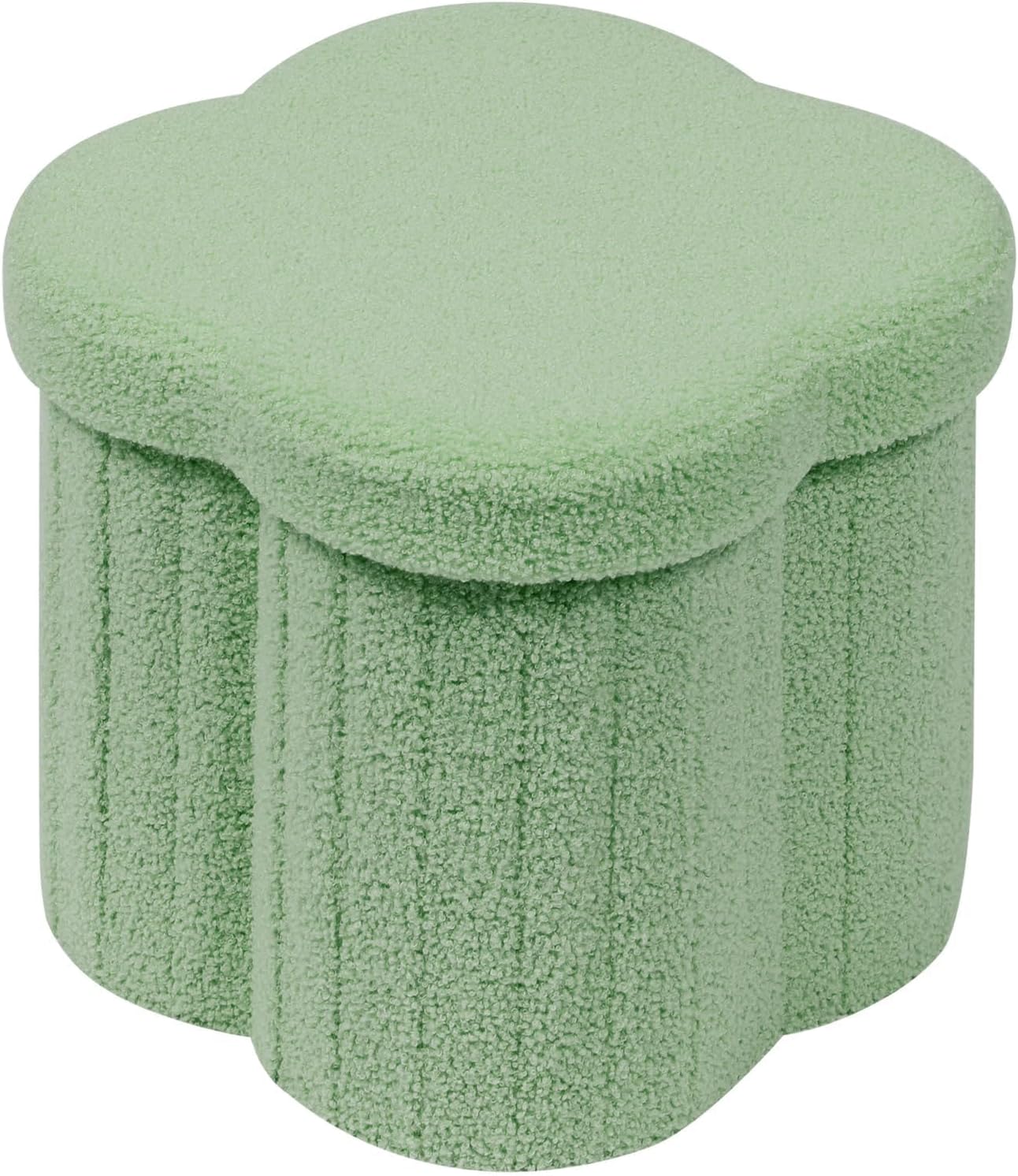 B FSOBEIIALEO Storage Ottoman Cube, Flowers Shaped Ottomans with Storage Foot Stool Footrest for