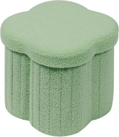B FSOBEIIALEO Storage Ottoman Cube, Flowers Shaped Ottomans with Storage Foot Stool Footrest for