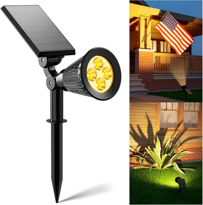 Solar Spot Lights Outdoor Waterproof for Flag, Tree, Plant, Sign, Statue, Mailbox, Bright LED