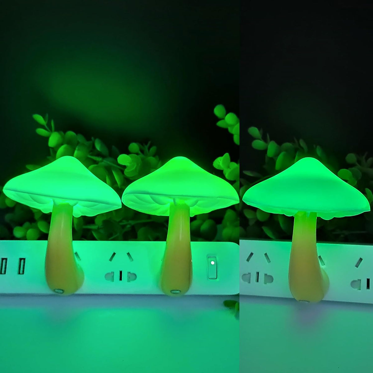 AUSAYE 3 Pack Sensor LED Night Light Plug in Lamp Mushroom Night Light for Adults Kids NightLight