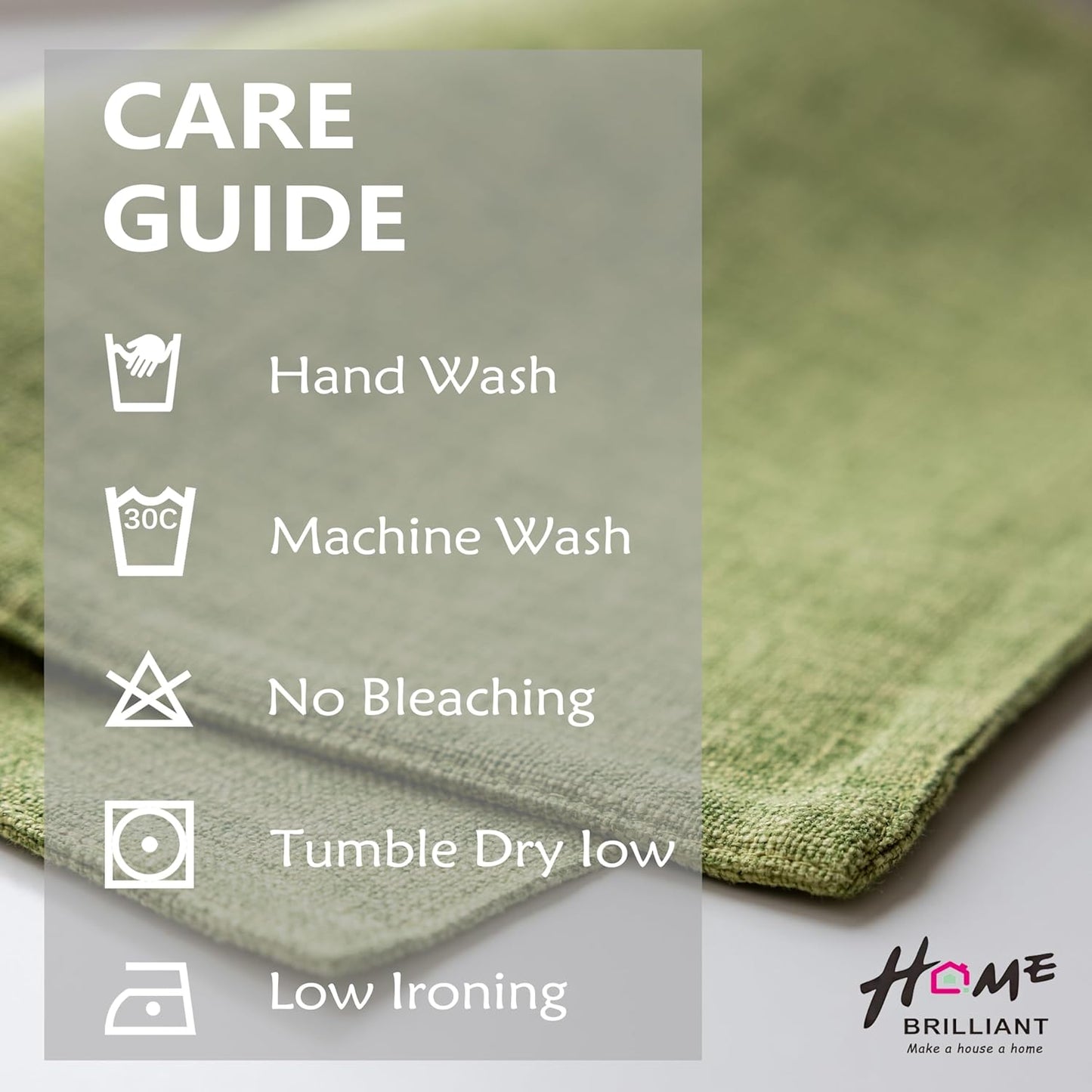 Home Brilliant Green Placemats Set of 8 Washable Place Mats Linen Placemats Heat Resistant Table