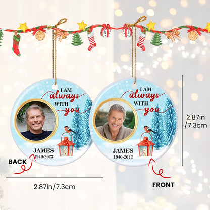 Customized Sympathy Gift for Loss of Loved One - Personalized Christmas Photo Ornaments 2025