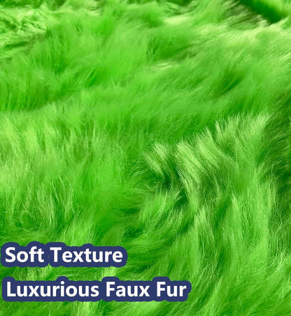 AOGU 60 Inch Faux Fur Christmas Tree Skirt Green Plush Skirt for Merry Christmas Party Christmas