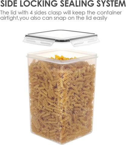 Vtopmart Extra Large Tall Airtight Food Storage Containers, 4 Pieces 5.9qt/6.5L Plastic PBA Free