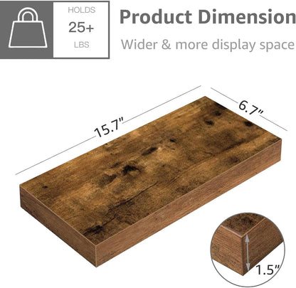 QEEIG Floating Shelves for Wall Bathroom Shelf Bedroom Kitchen Living Room Farmhouse Small Book
