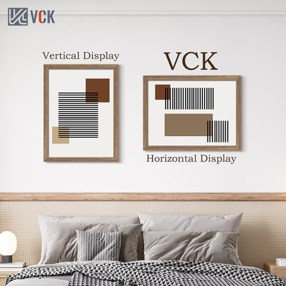 VCK 18x24 Poster Frame 3 Pack, Brown Walnut Wood Picture Frame, Exclusive Wood Grain, Wall Mounting