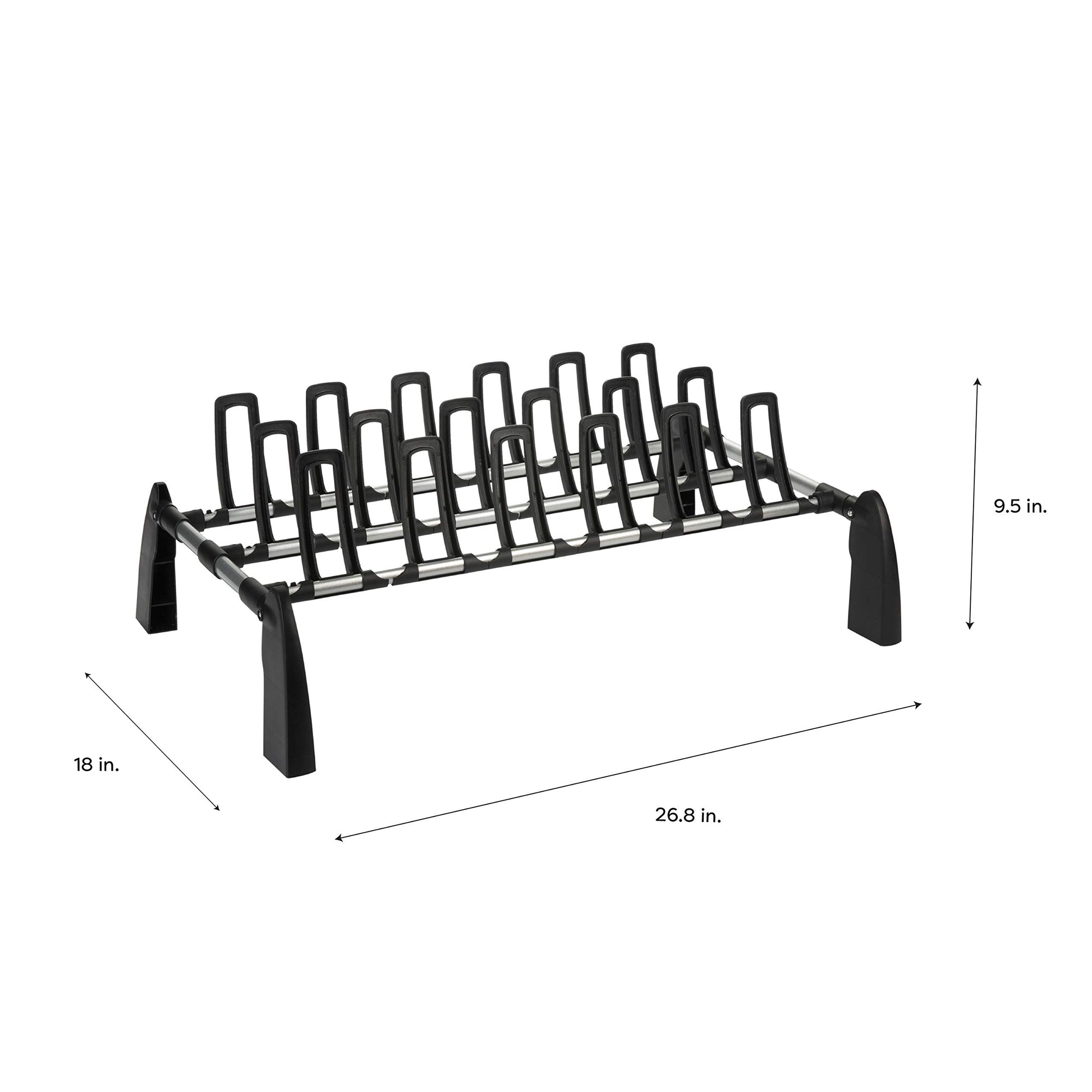 Organize It All 9 Pair Floor Shoe Rack | Storage and Organization | Great For Bedroom | Entryway |