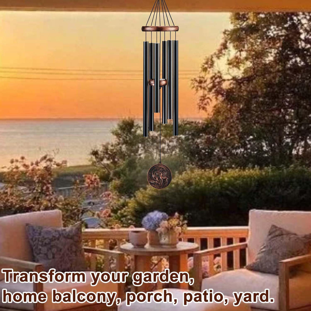 Wind Chimes for Outside, Deer Deep Tone Vintage Wind Chime Outdoor Clearance