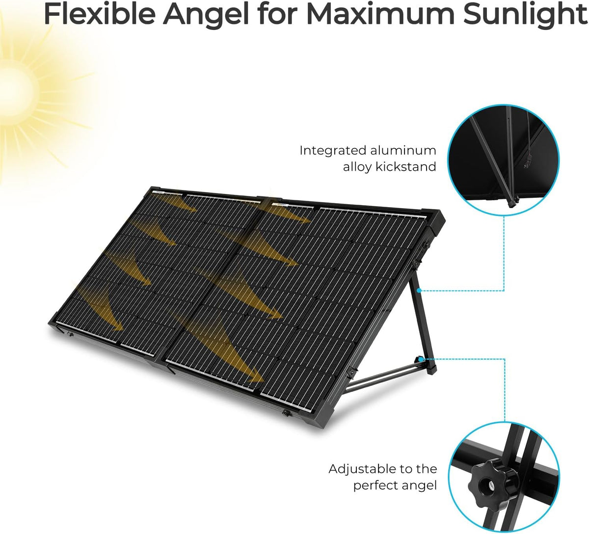 Renogy 100 Watt 12 Volt Portable Solar Panel with Waterproof 20A Charger Controller Foldable 100W