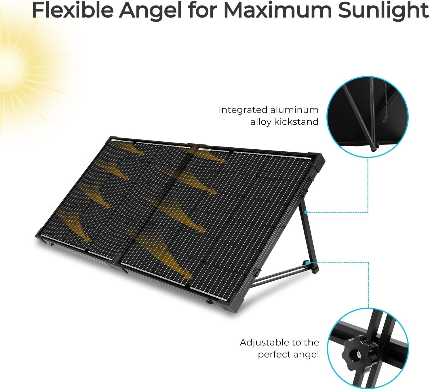 Renogy 100 Watt 12 Volt Portable Solar Panel with Waterproof 20A Charger Controller Foldable 100W