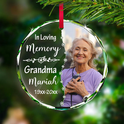 Personalized Christmas Ornament with Photo - Custom in Loving Memory Picture Ornaments, Customized