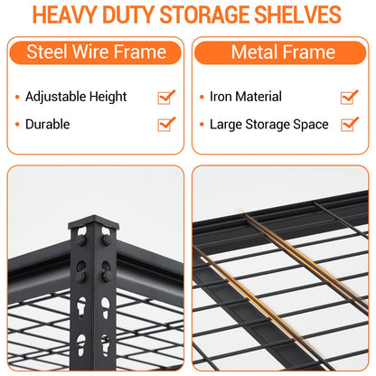 Towallmark Heavy Duty Storage Shelves 48 * 24in, 5 Tier Garage Storage Shelving, Adjustable Metal