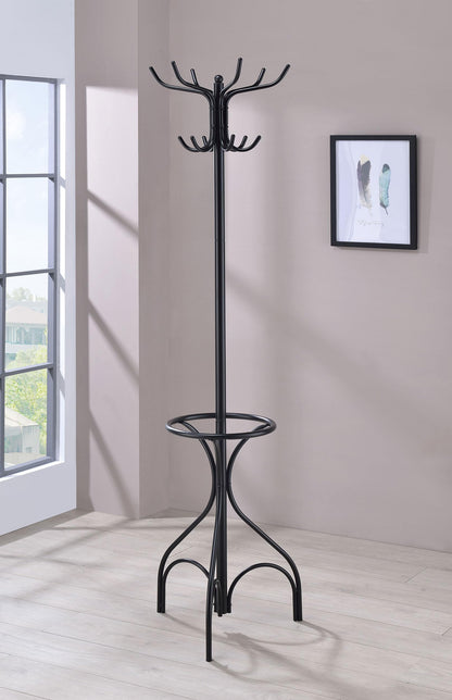Coaster Home Furnishings - Kiefer - Metal - 12-Hook Freestanding Coat Rack with Umbrella Holder and