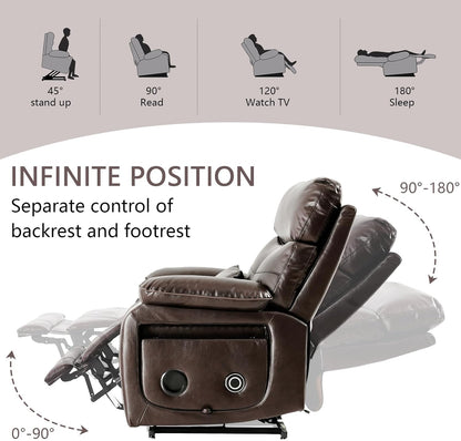 Dual Motor Power Lift Recliner Chair for Adult & Elderly, Infinite Position Lay Flat Lift Chair