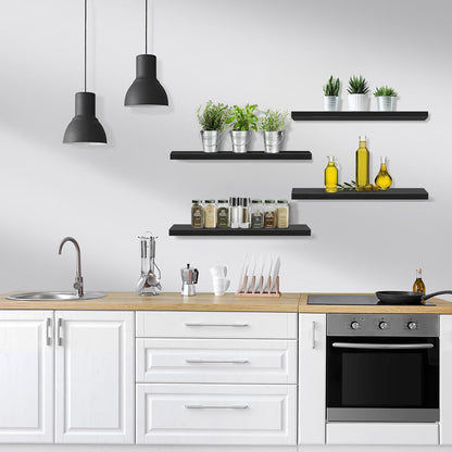 Sorbus Floating Shelves for Wall - 24" Bathroom Shelves, Wall Decor for Bedroom, Kitchen, Living