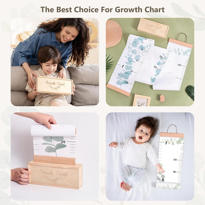 Growth Chart for Wall 7 Ft Height Chart with Keepsake Box & Hook Waterproof Canvas Measure Wall