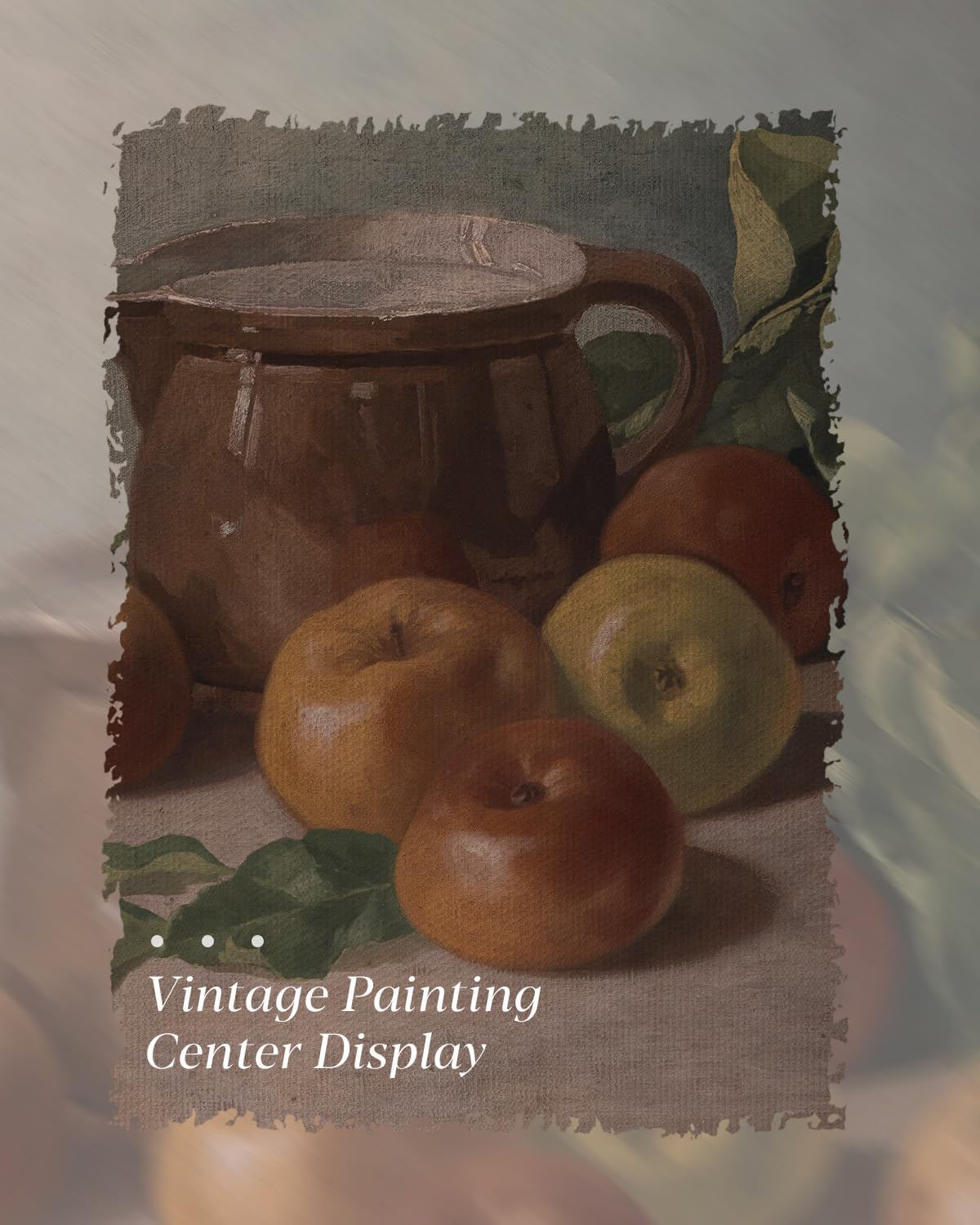 HUARCEY Gold Framed Vintage Wall Art for Living Room Harvest Apples Still Life Oil Painting Large
