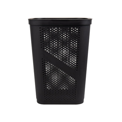 Mind Reader Slim Laundry Hamper with Lid, 60L Ventilated Clothes Baskets, Tapered Design for