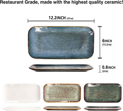 Porcelain Dinner Plates, Serving platters for entertaining, for Fruit, cheese, snack, Bread
