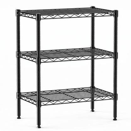 DUMOS 3-Tier Metal Storage Shelves, Wire Shelving, Storage Rack, 23.3" W