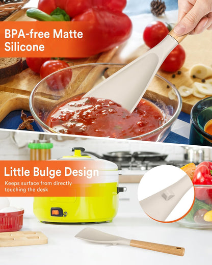 Multifunction Spatula Spoon for Nonstick Cookwares, Great for Cooking and Serving, Sturdy BPA-Free