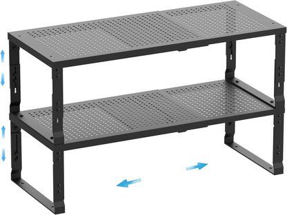 Expandable Spice Rack,Stackable Storage for Cabinet, Multi-Functional Kitchen