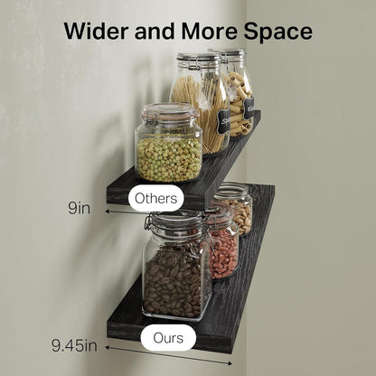 BAYKA Floating Shelves for Wall, 36 inches Long Wall Mounted Rustic Wood Shelves for Bathroom