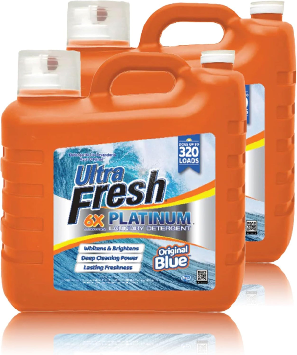 Ultra Fresh 2 x 2.5 Gallon Liquid Laundry Detergent Washing Soap for All Machine Types, 6X