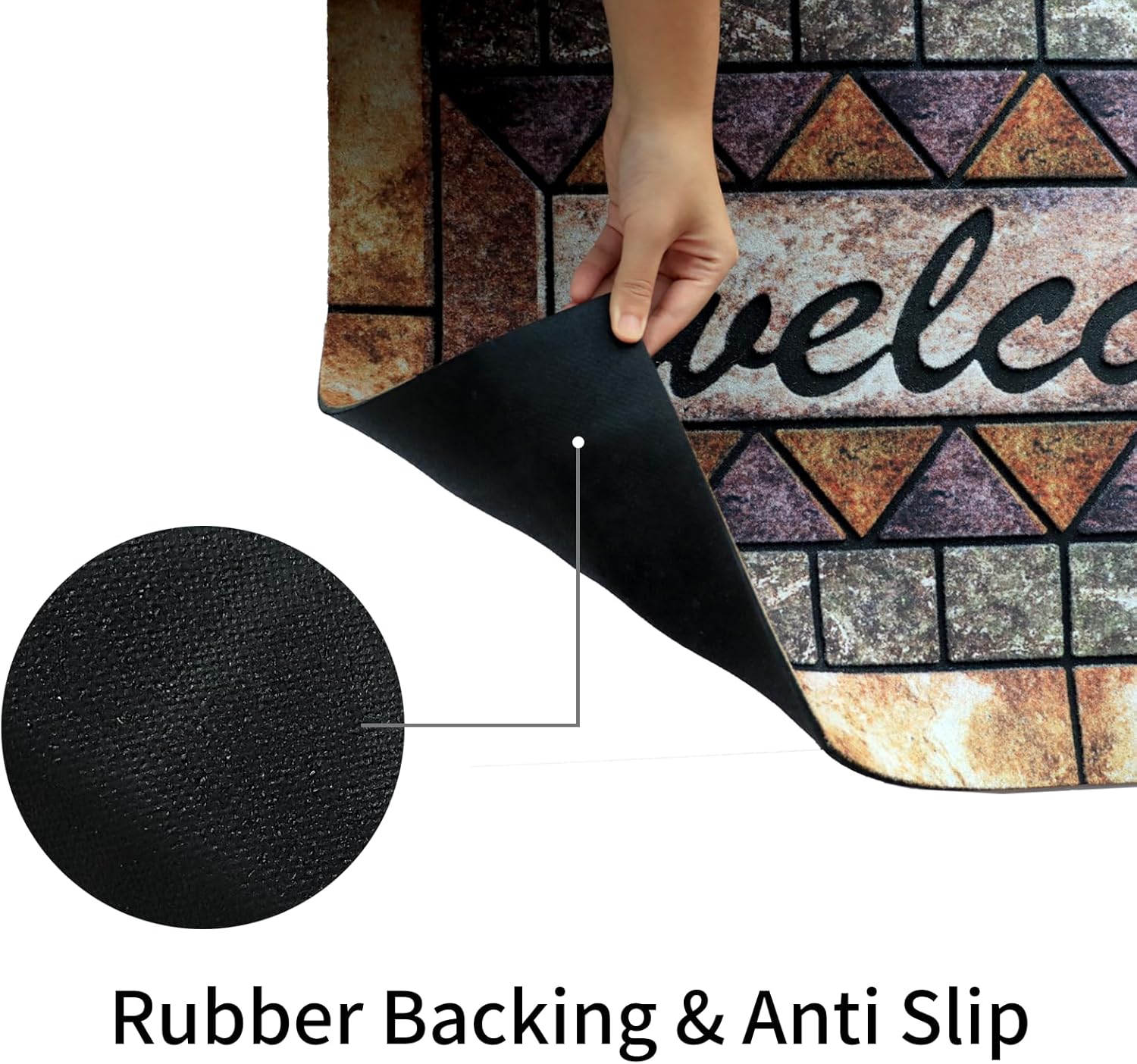 Door Mat Welcome Mat, Heavy Duty Door Mat 17.7 x 29.5 Inch Front Door Mat Rug Doormat for Outdoor