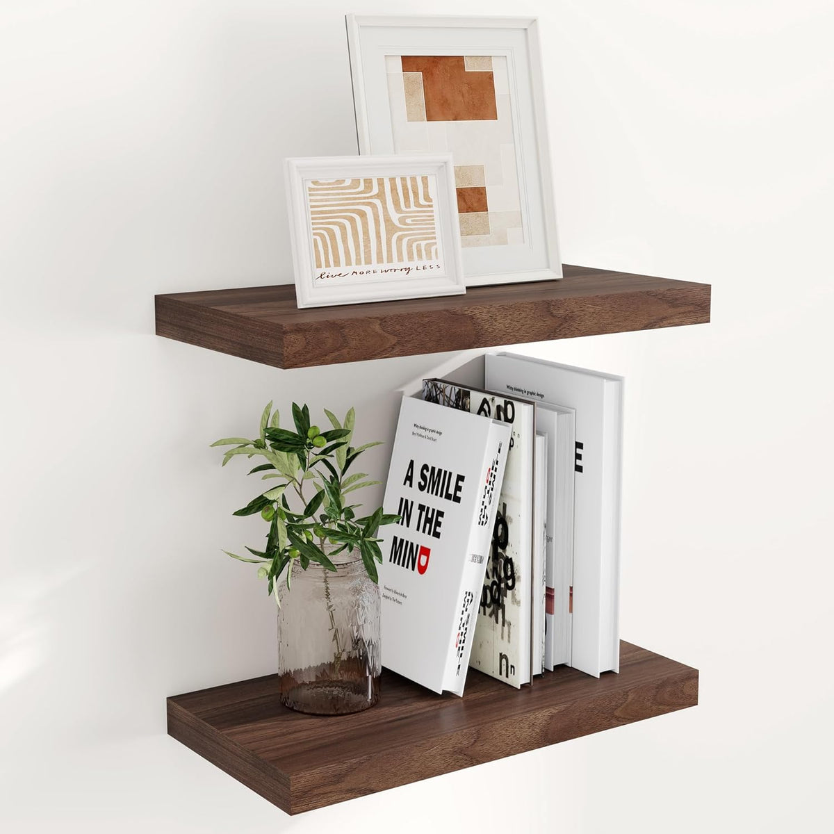 Fun Memories 16 Floating Shelves for Wall, 9 Inch Deep Floating Shelf for Bathroom, Rustic 16 x 9