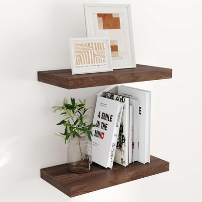 Fun Memories 16 Floating Shelves for Wall, 9 Inch Deep Floating Shelf for Bathroom, Rustic 16 x 9