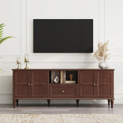ARTPOWER 67'' Mid-Century Modern TV Stand with Storage Drawer and Doors, Long TV Stand with
