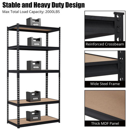 Towallmark Garage Shelving, 48 x18 x 72 Storage Shelves, Heavy Duty Storage Shelving, Durable