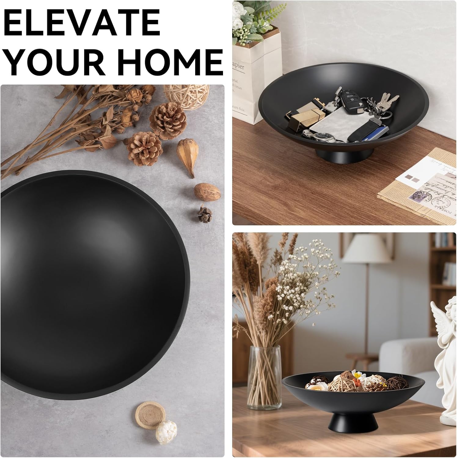 Decorative fruit bowl for Home Decor Large Modern Handicraft Key Bowl for Entryway Table Stylish