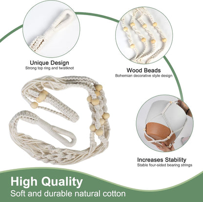 41.5 Inch Macrame Plant Hanger Indoor Outdoor with 12 Inch Flower Pot, Hanging Planter for Plants