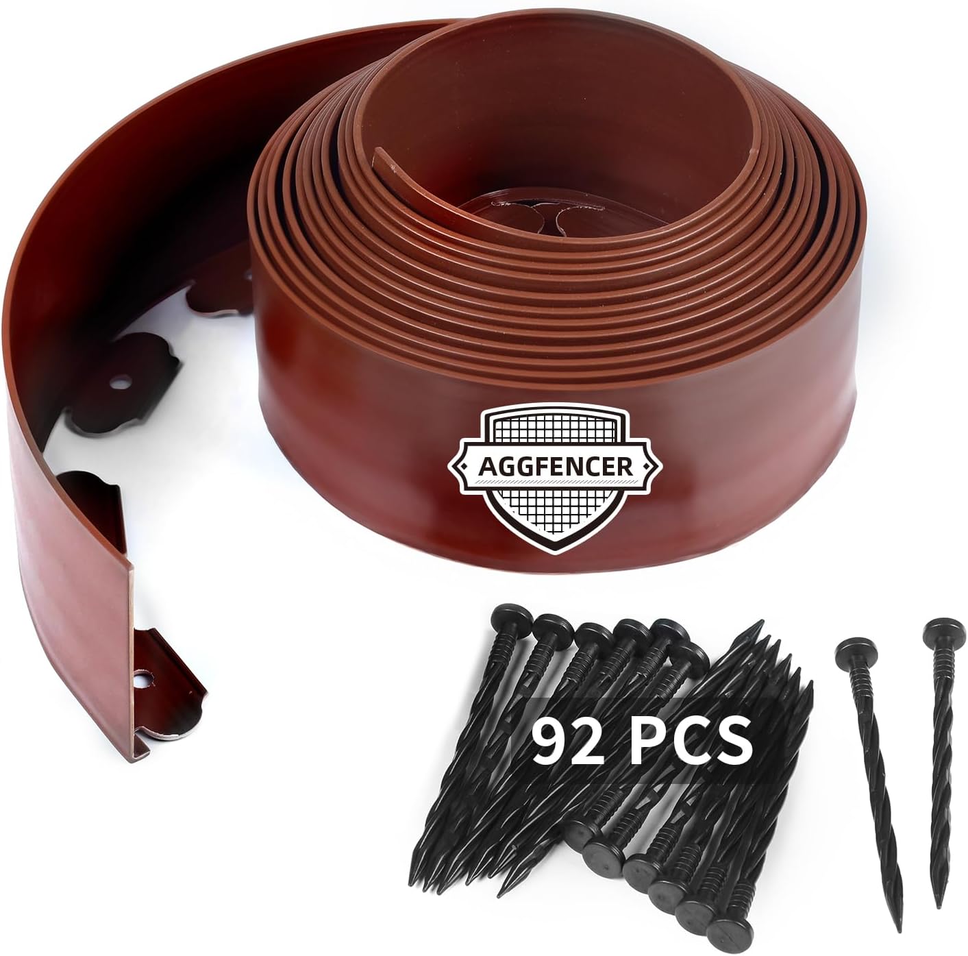 4 in x 50 Ft Garden Landscape Edging, No Dig Garden Edging Border Kit with 92 Pcs Spikes for Flower