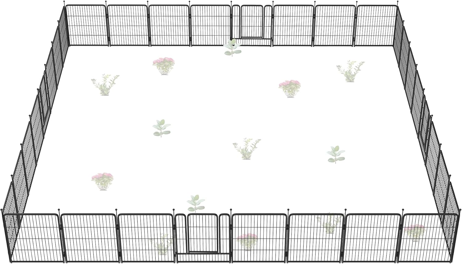 FXW Garden Fence Outdoor for The Yard – 32in(H) x 71.0ft(L) Heavy Duty Metal Animal Barrier for Dog