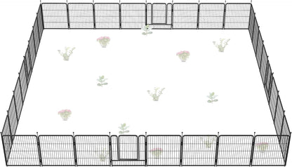 FXW Garden Fence Outdoor for The Yard – 32in(H) x 71.0ft(L) Heavy Duty Metal Animal Barrier for Dog
