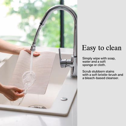 Placemats Set of 4 - Easy Clean Woven Vinyl Placemats for Dining Table, Indoor/Outdoor Place Mats