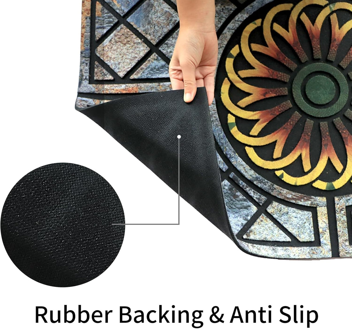 Door Mat Welcome Mat, Heavy Duty Door Mat 17.7 x 29.5 Inch Front Door Mat Rug Doormat for Outdoor