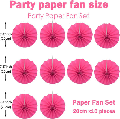 Red Graduation Party Decor,Girls Party Decorations ,Party Supplies Party Fans 8in, Anniversary